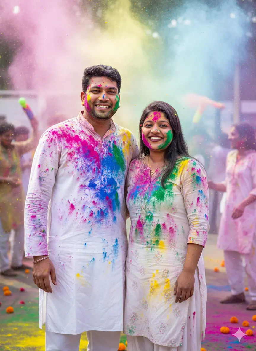 Holi Color Festival Portrait