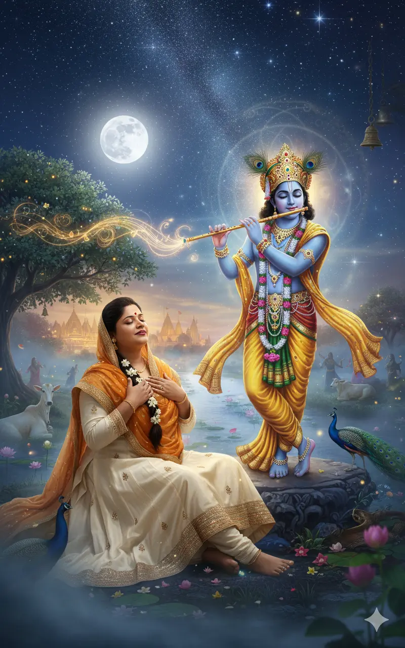 Moonlit Divine Flute - Women Listening