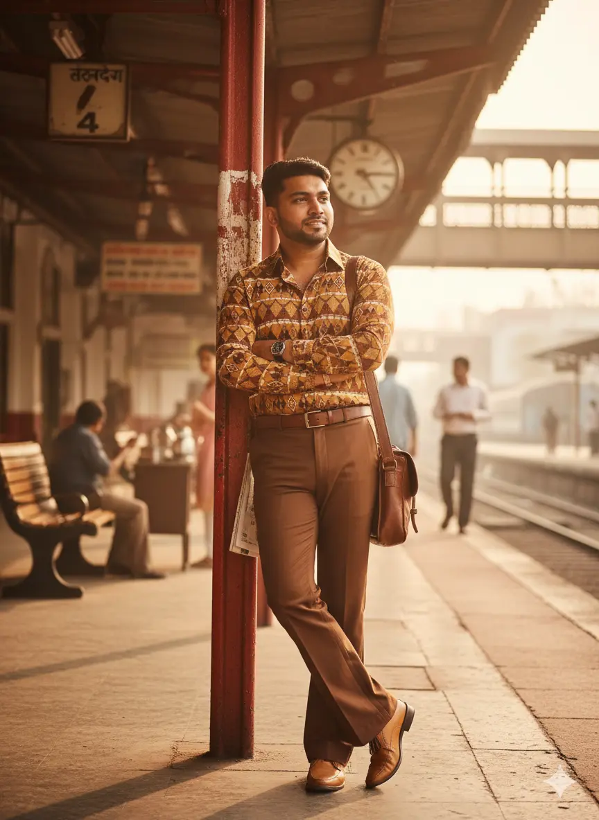 Retro 80s Railway Station - Men